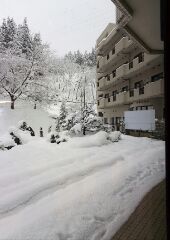 山形敬寿園の冬景色
